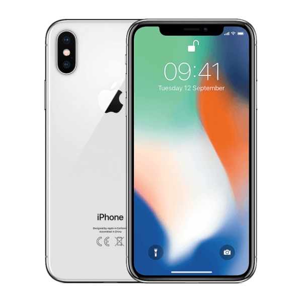 iPhone X 64GB Stříbrná třídy Výborný