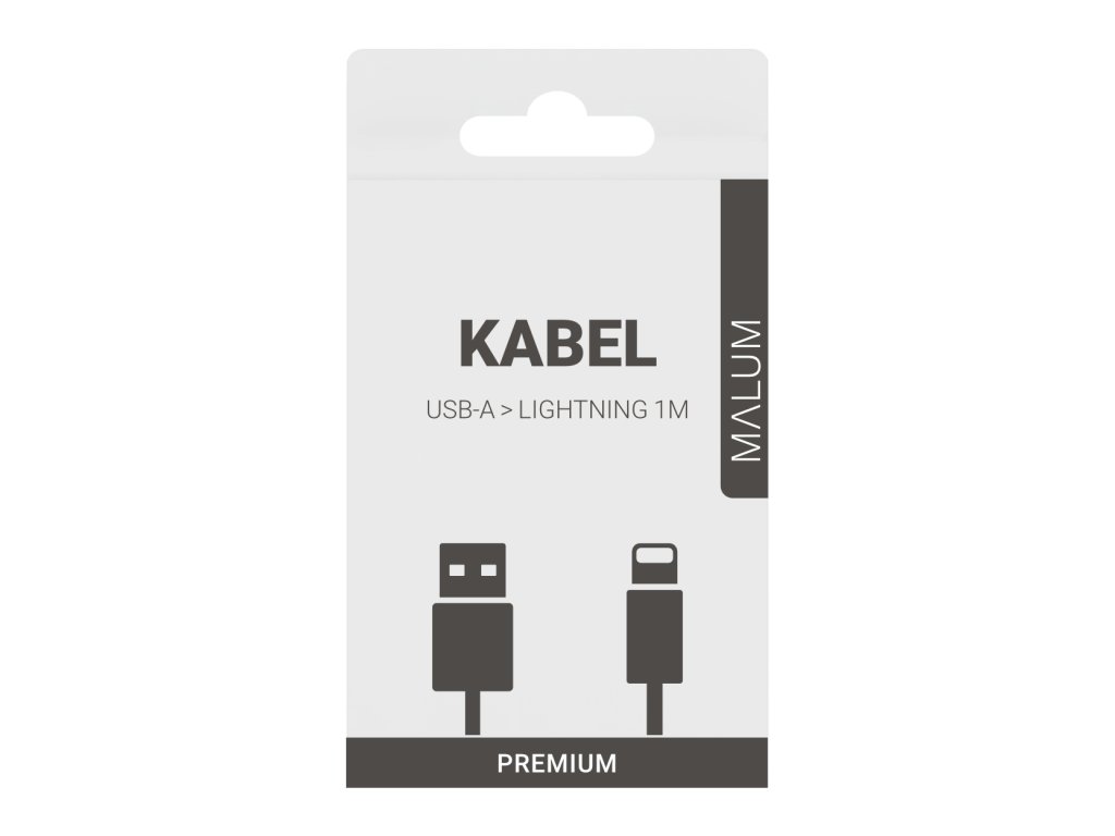 MALUM Kabel USB-A > Lightning 1m PREMIUM