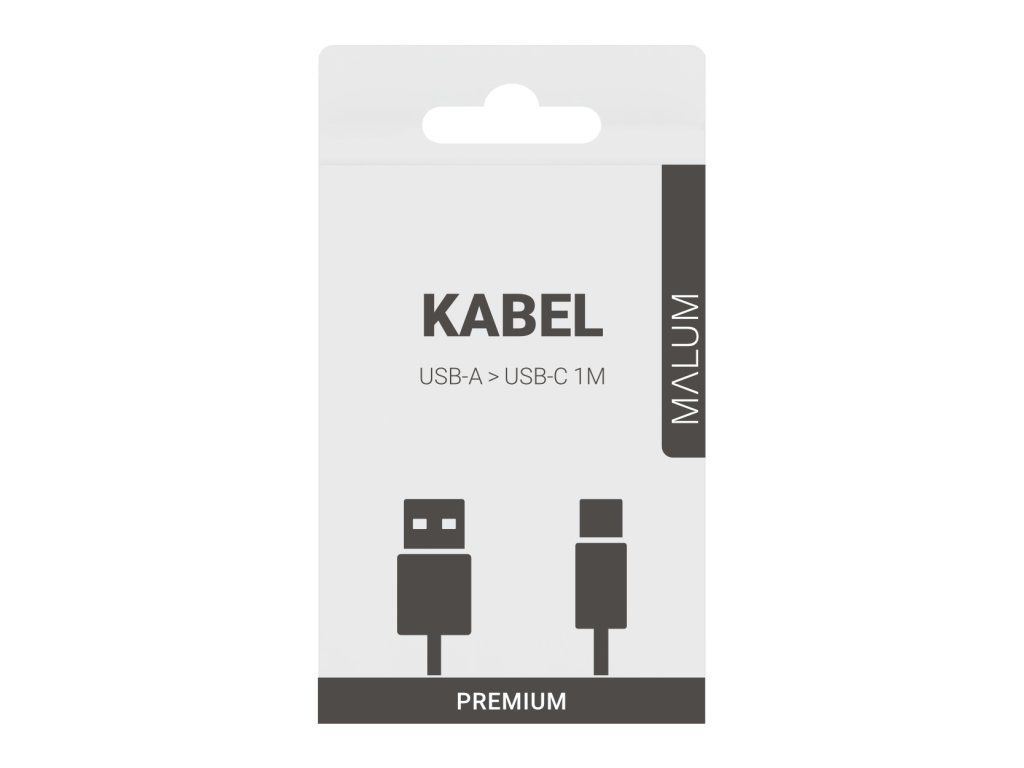 MALUM Kabel USB-A > USB-C 1m PREMIUM