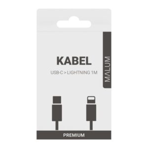 MALUM Kabel USB-C > Lightning 1m PREMIUM