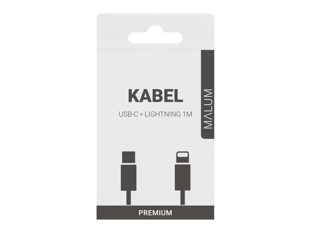 MALUM Kabel USB-C > Lightning 1m PREMIUM