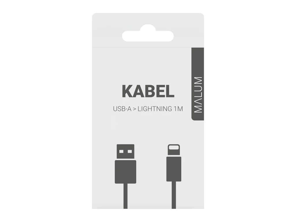MALUM Kabel USB-A > Lightning 1m STANDARD